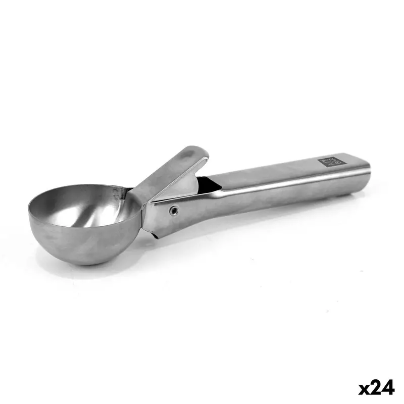 Ice Cream Spoon My Bar Silver Stainless Steel 19 X 5,7 Cm (24 Units) 1