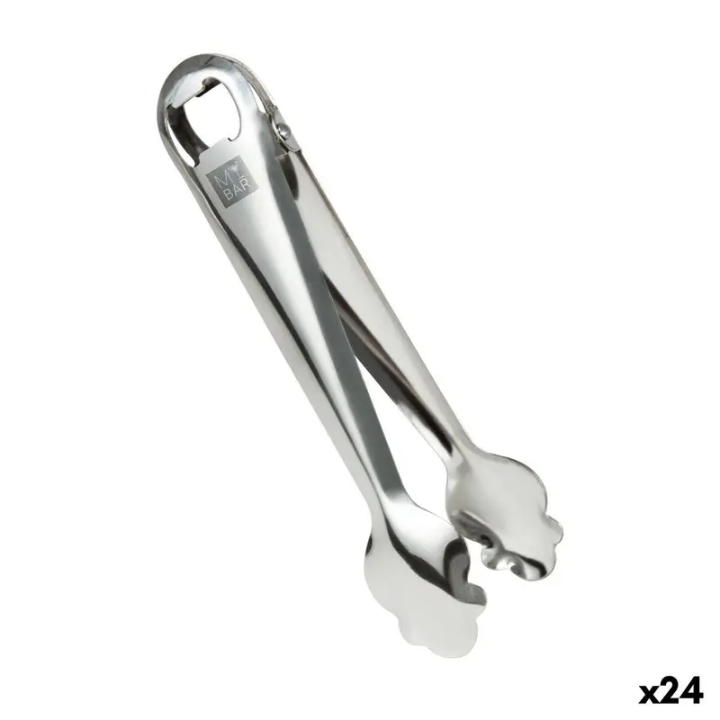 Ice Tongs My Bar Silver Stainless Steel 18,7 X 3,5 X 2 Cm (24 Units) 1