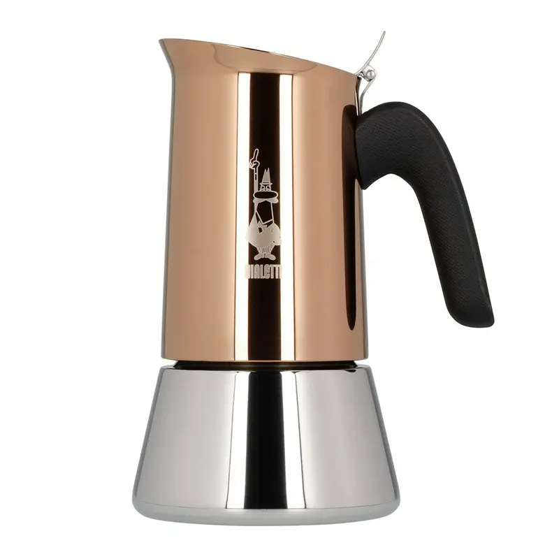 Italian Coffee Pot Bialetti Copper Stainless Steel 200 Ml 4 Cups 1