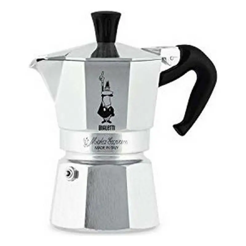 Italian Coffee Pot Bialetti Moka Express Aluminium 2 Cups 1