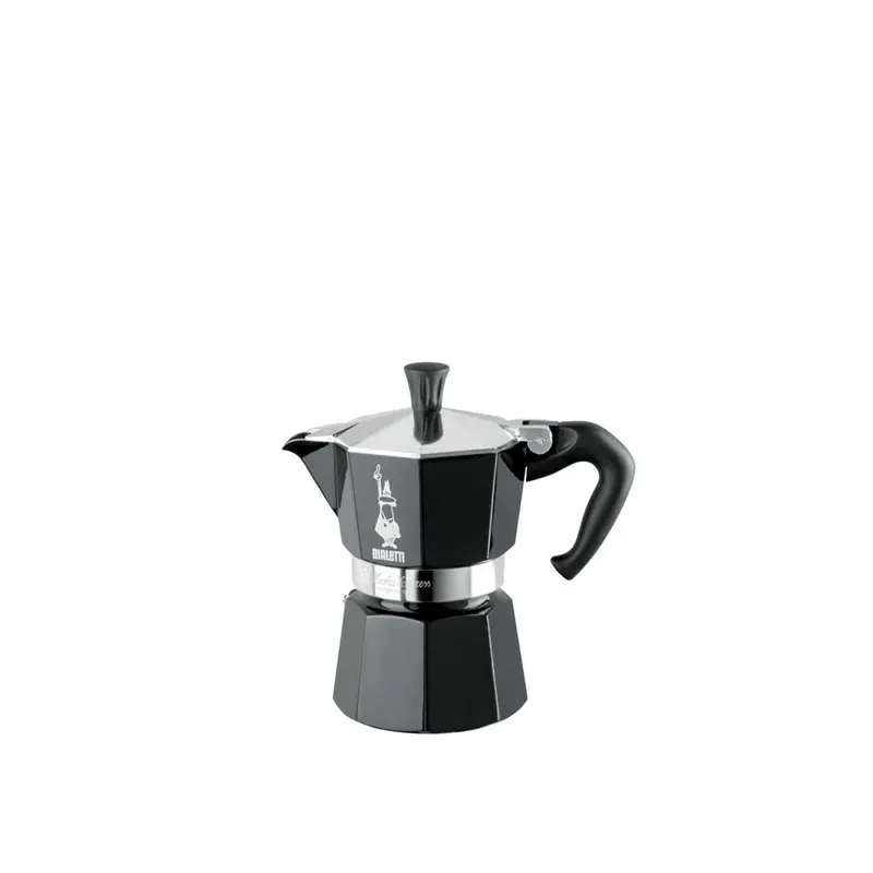 Italian Coffee Pot Bialetti Moka Express Black Aluminium 6 Cups 1