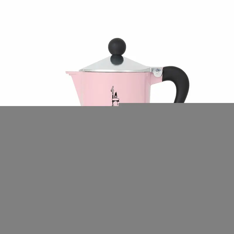 Italian Coffee Pot Bialetti Primavera Rainbow Pink Aluminium 1