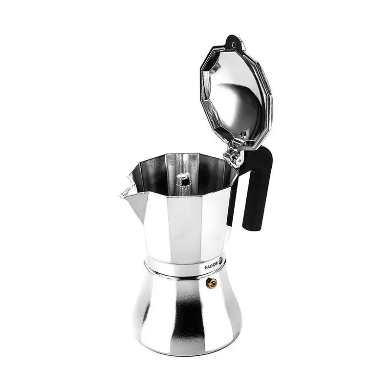 Italian Coffee Pot Fagor Steel Aluminium 12 Cups (1 Unit) 1