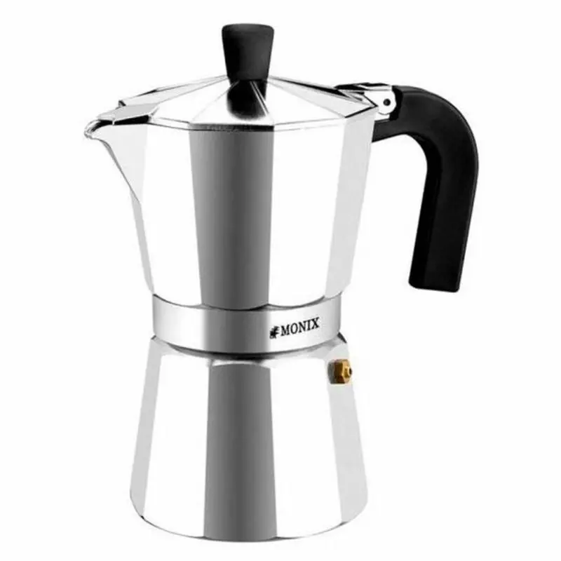 Italian Coffee Pot Monix M620003 Steel Aluminium 3 Cups 1