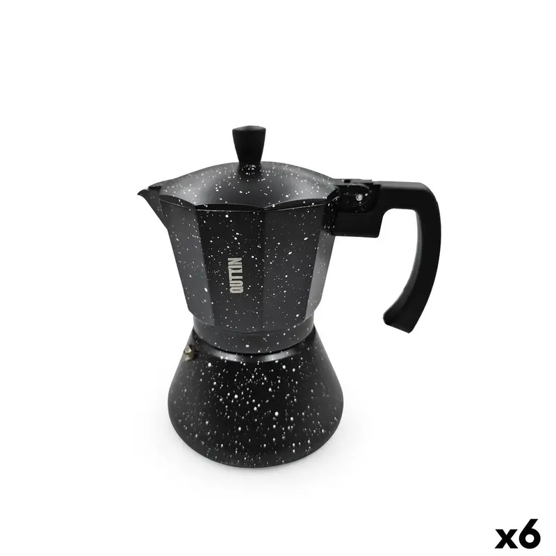 Italian Coffee Pot Quttin Aluminium 0,6 L (6 Units) 1