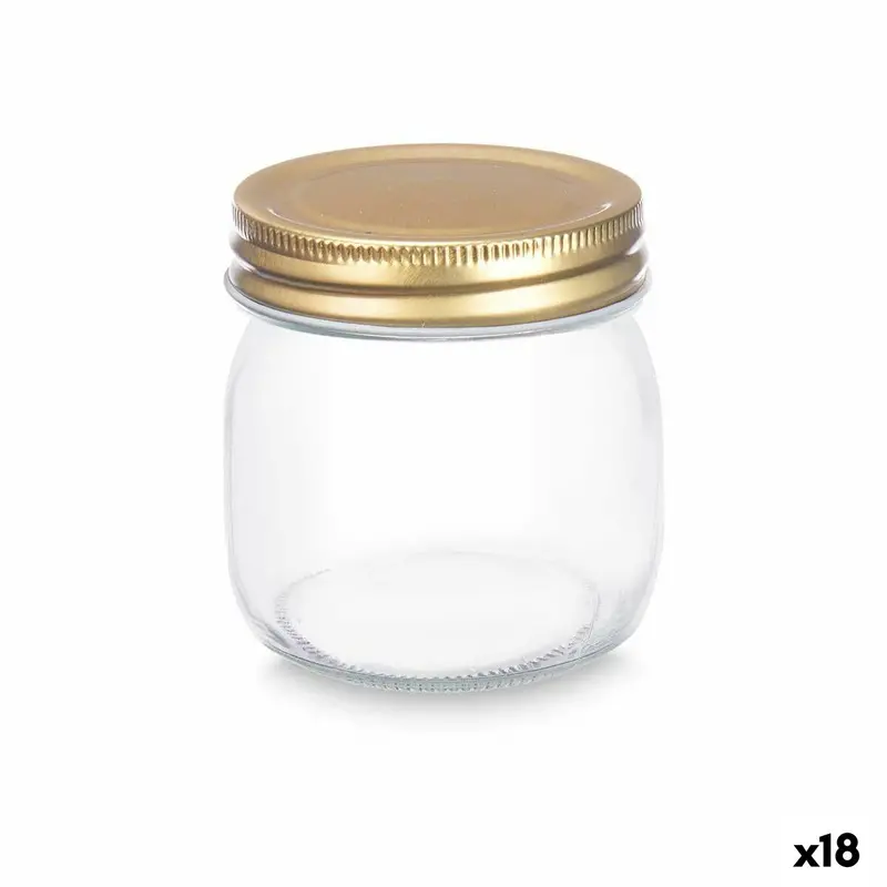 Jar Vivalto Transparent Golden 180 Ml (18 Units) 1