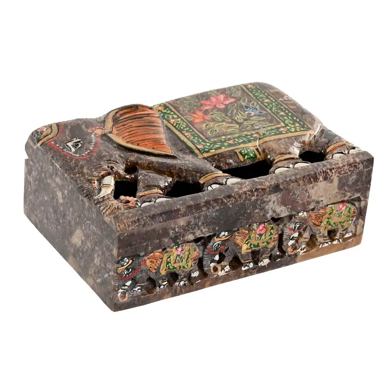 Jewelry Box Home Esprit Brown Multicolour 15 X 10 X 5,5 Cm 1