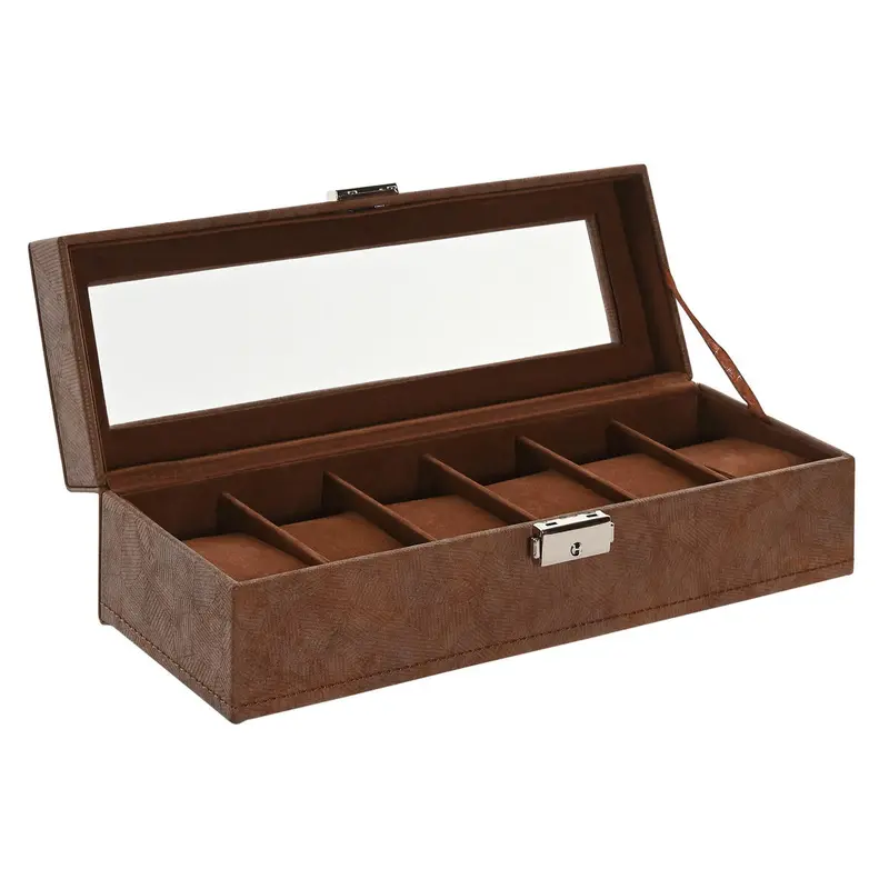 Jewelry Box Home Esprit Brown Polyurethane Crystal Mdf Wood 30 X 10 X 8 Cm 1