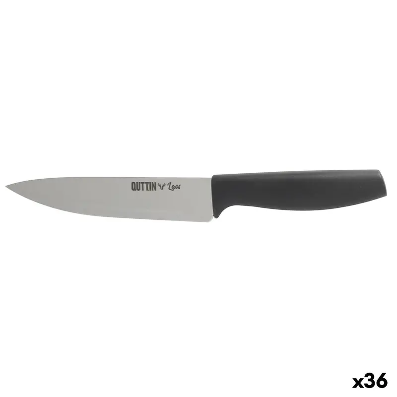 Kitchen Knife Quttin Laos Black Silver 15 Cm (36 Units) 1