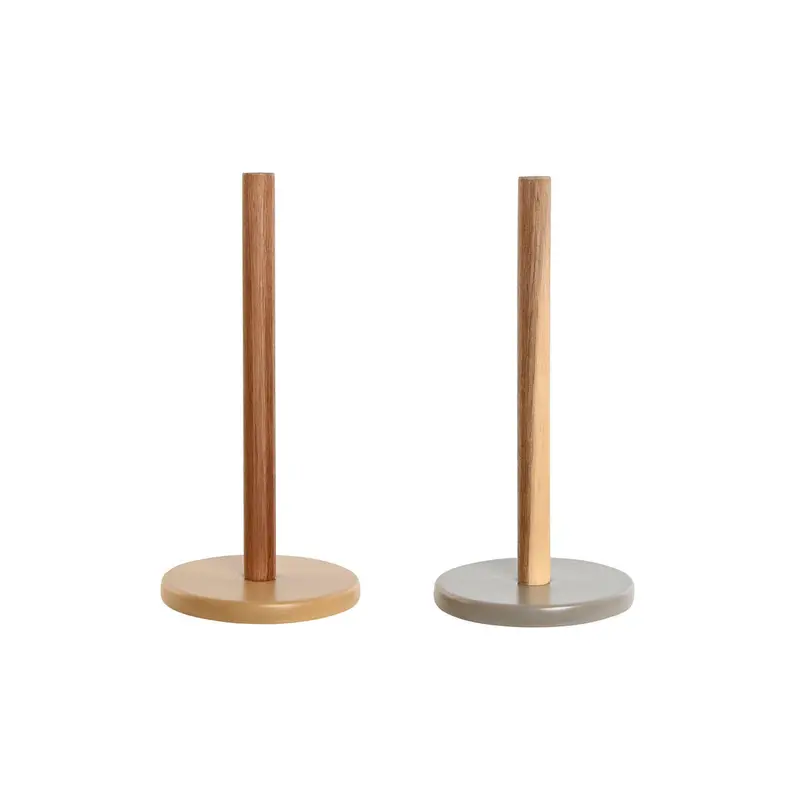 Kitchen Paper Holder Home Esprit Brown Beige Grey Acacia Dolomite 15 X 15 X 31,5 Cm (2 Units) 1