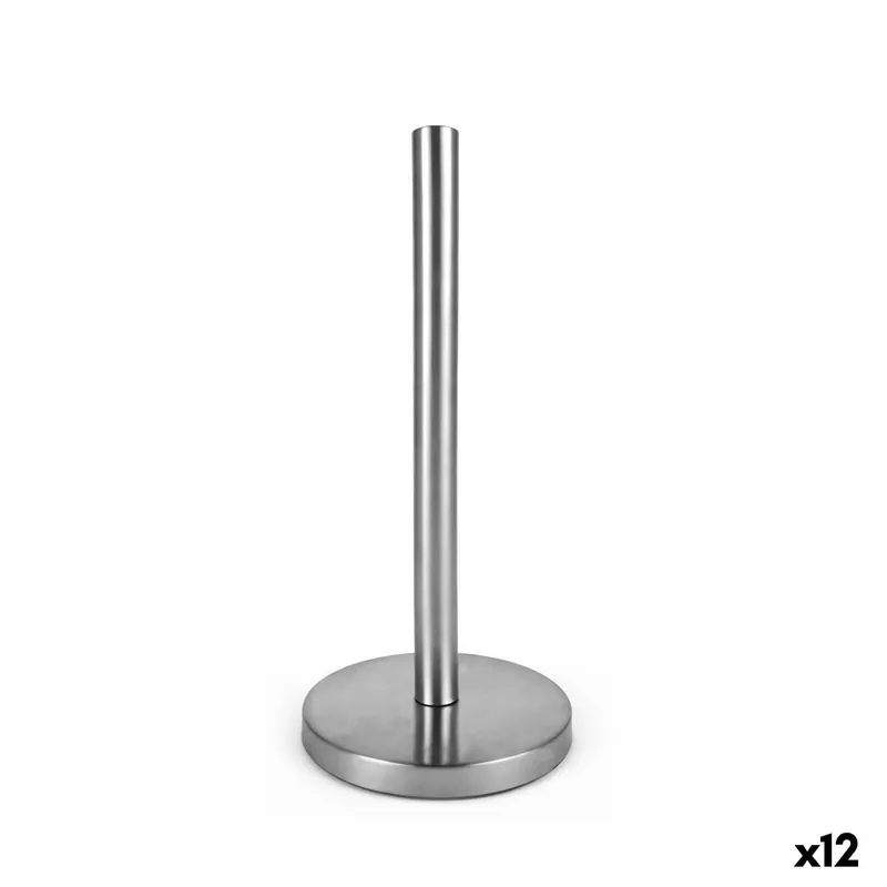 Kitchen Paper Holder Quttin Silver Steel 15 X 32 Cm (12 Units) 1