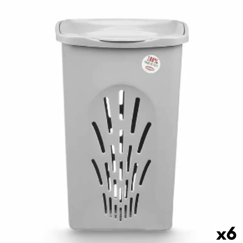 Laundry Basket Stefanplast Grey Plastic 50 L 37 X 56 X 39 Cm (6 Units) 1