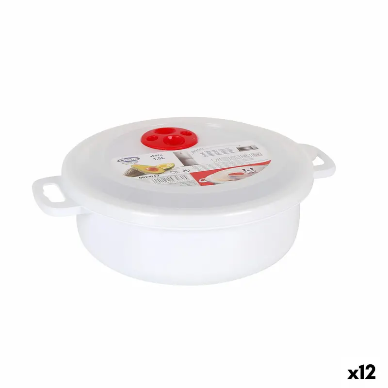 Lunch Box With Lid For Microwaves Dem 1,5 L (12 Units) 1
