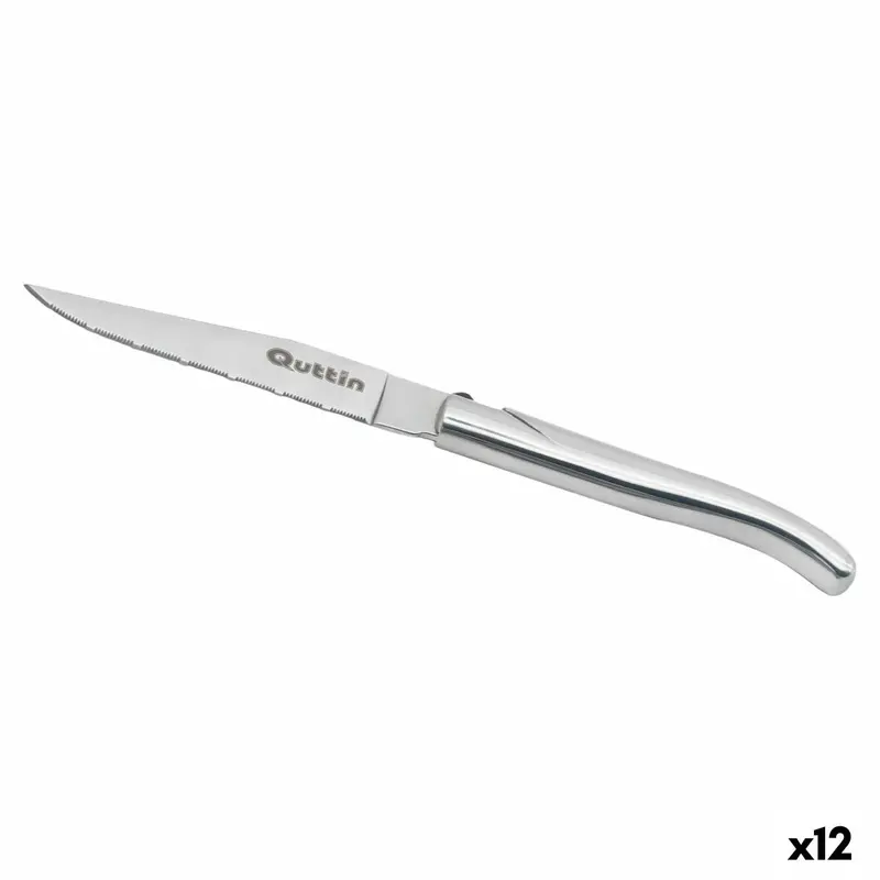 Meat Knife Quttin Kobe Silver 10,5 Cm (12 Units) 1