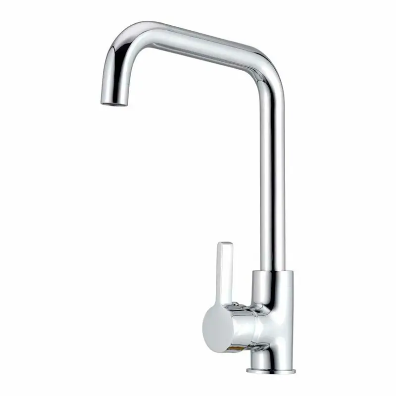 Mixer Tap Verhal Silver Brass C-Shaped 1