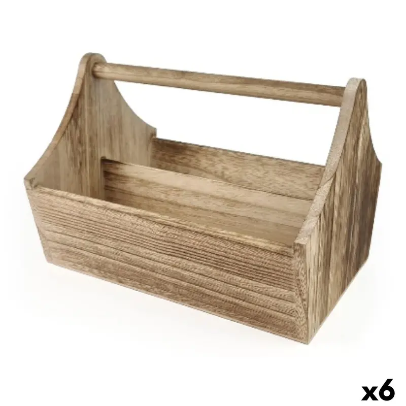 Multi-Purpose Basket My Bar Wood 25 X 18 X 18 Cm (6 Units) 1
