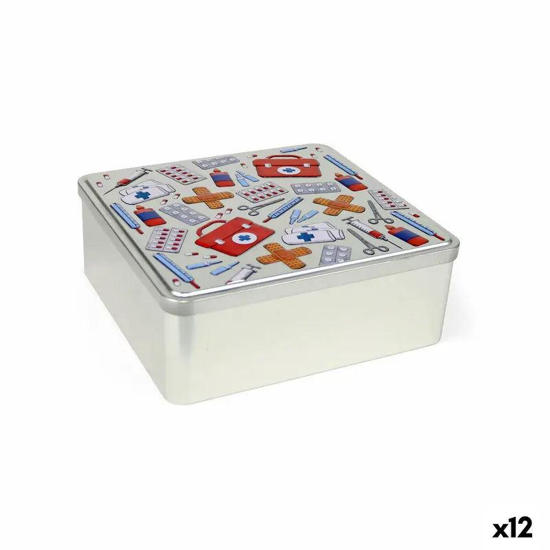 Multi-Use Box Confortime Nurse Metal 23,7 X 22,2 X 8,9 Cm (12 Units) 1