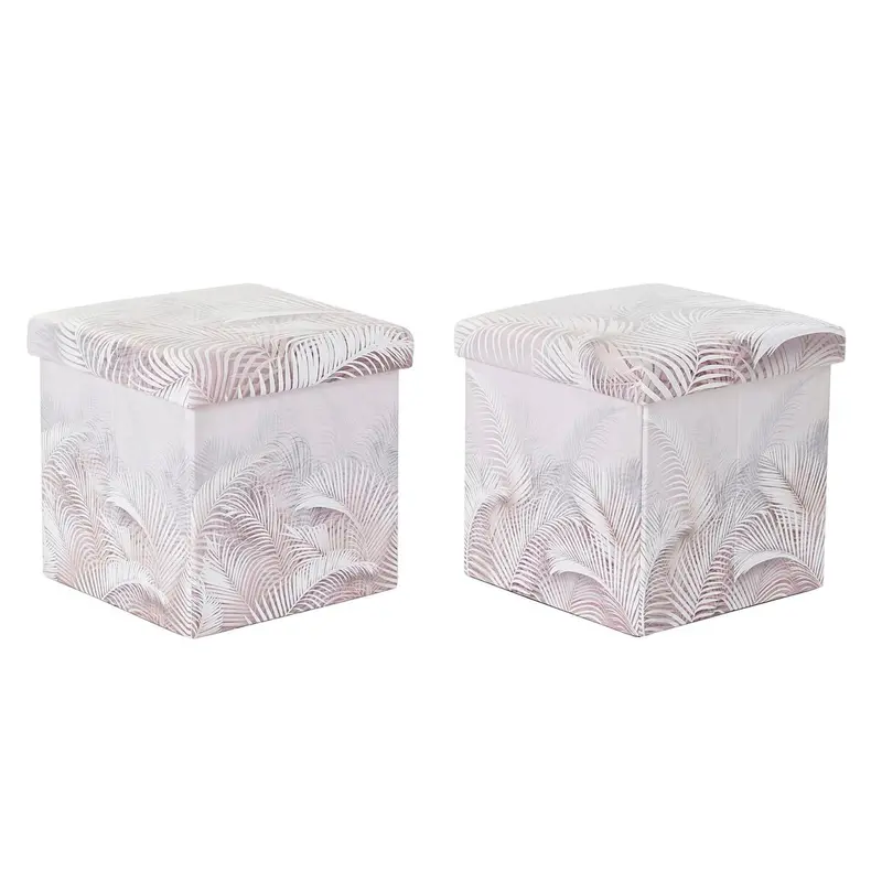 Multi-Use Box Dkd Home Decor Foldable Pu Tropical (2 Units) (34 X 34 X 34 Cm) 1