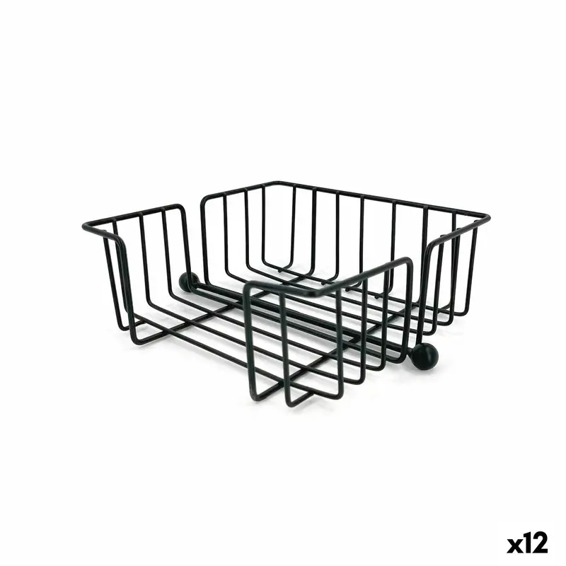 Napkin Holder My Bar Black Metal 19 X 19 X 7,5 Cm (12 Units) 1