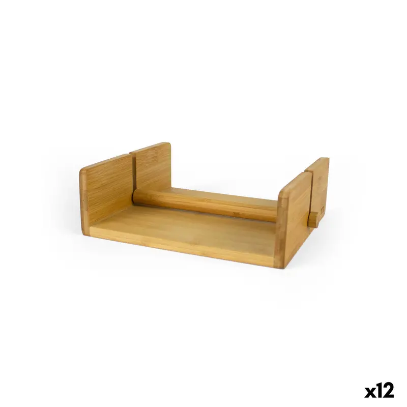 Napkin Holder Quttin Brown Bamboo 21,7 X 18,7 X 7 Cm (12 Units) 1