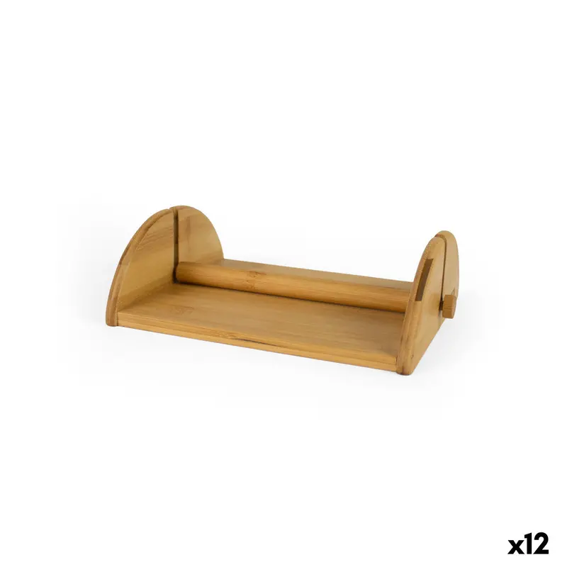 Napkin Holder Quttin Brown Bamboo 22,5 X 17,5 X 7 Cm (12 Units) 1