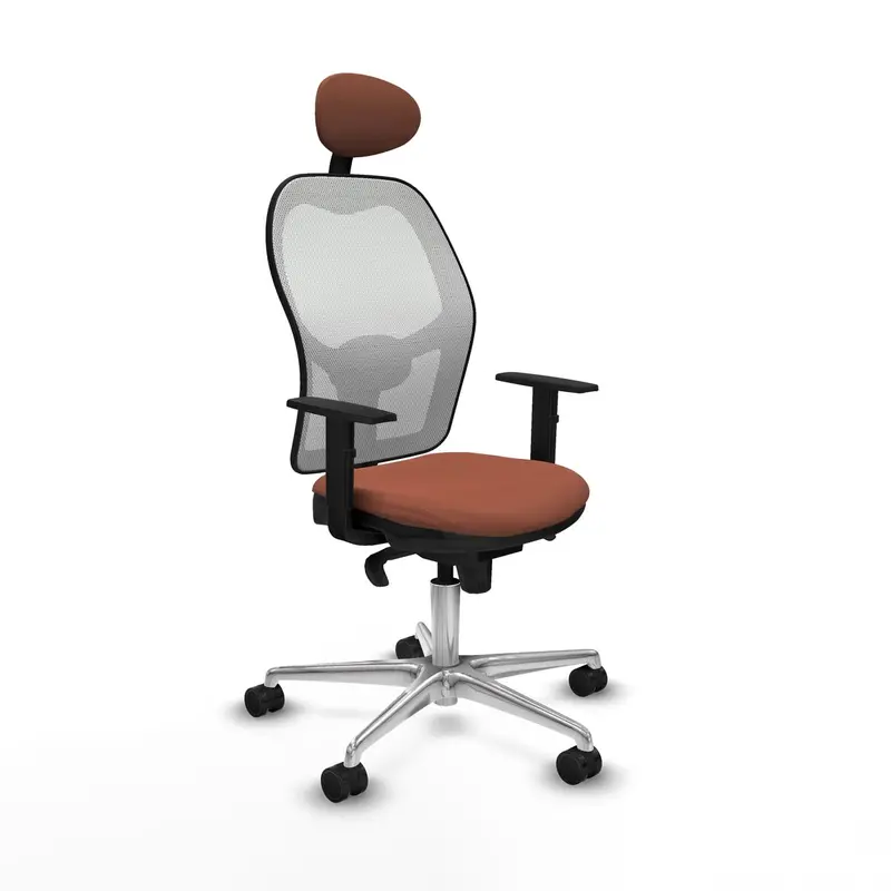 Office Chair With Headrest Jorquera Piqueras Y Crespo 1D086n1 White Brown 1