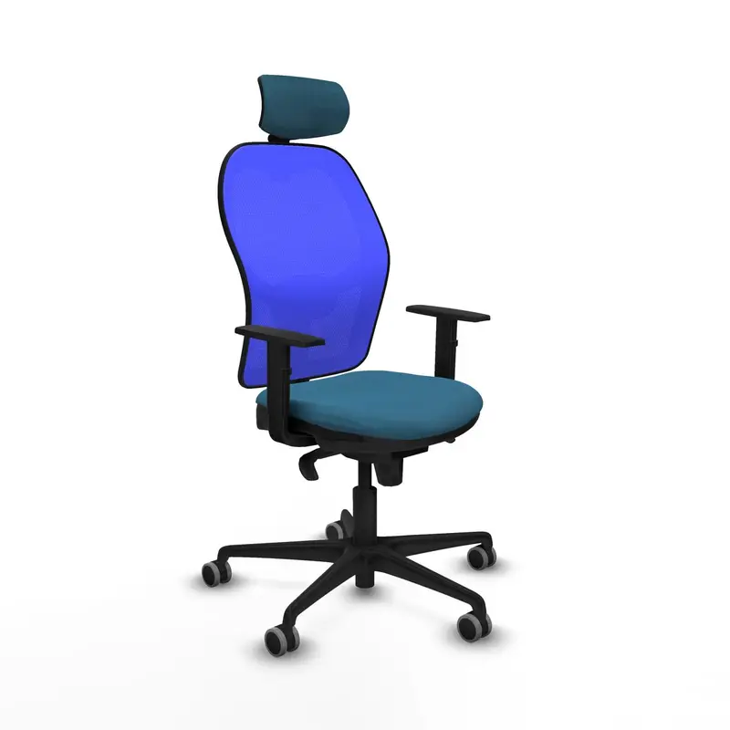 Office Chair With Headrest Piqueras Y Crespo 1D036g2 Blue Petroleum Green 1