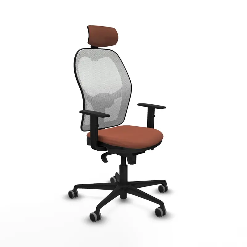 Office Chair With Headrest Piqueras Y Crespo 1D036g2 White Brown 1