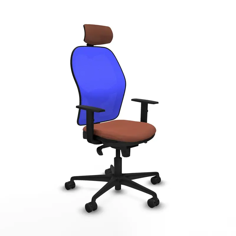 Office Chair With Headrest Piqueras Y Crespo 1D036n2 Blue Brown 1