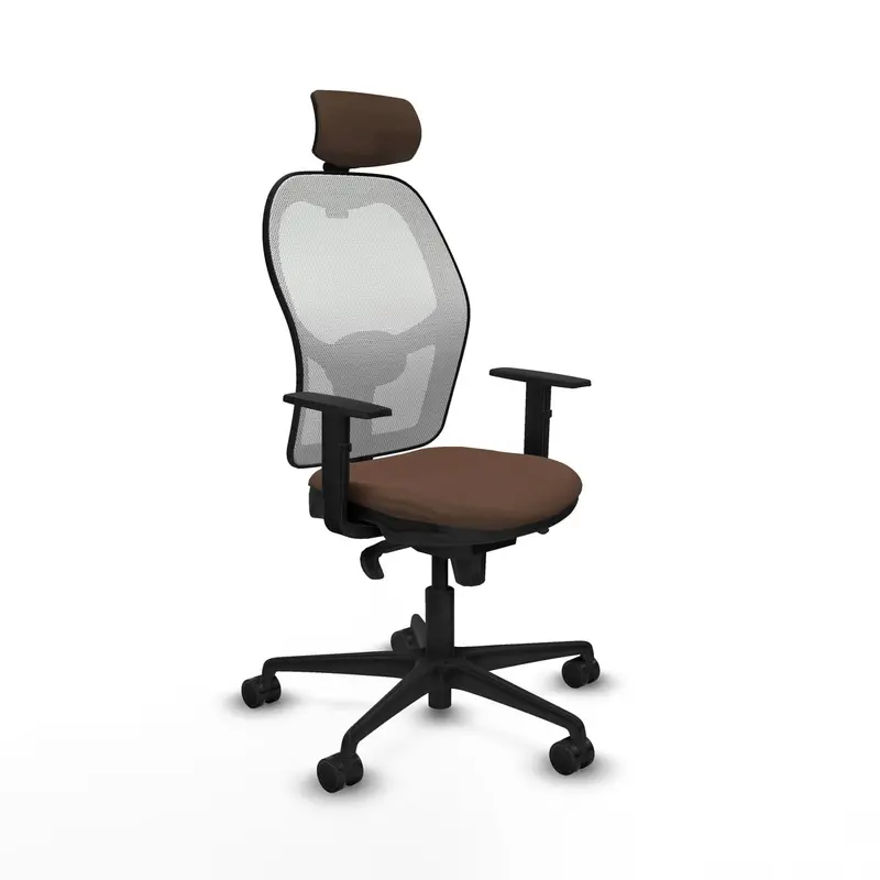 Office Chair With Headrest Piqueras Y Crespo 1D036n2 White Dark Brown 1