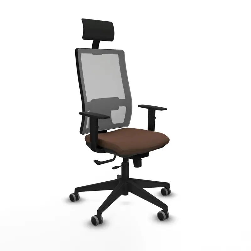 Office Chair With Headrest Piqueras Y Crespo 1D066g1 Dark Brown 1