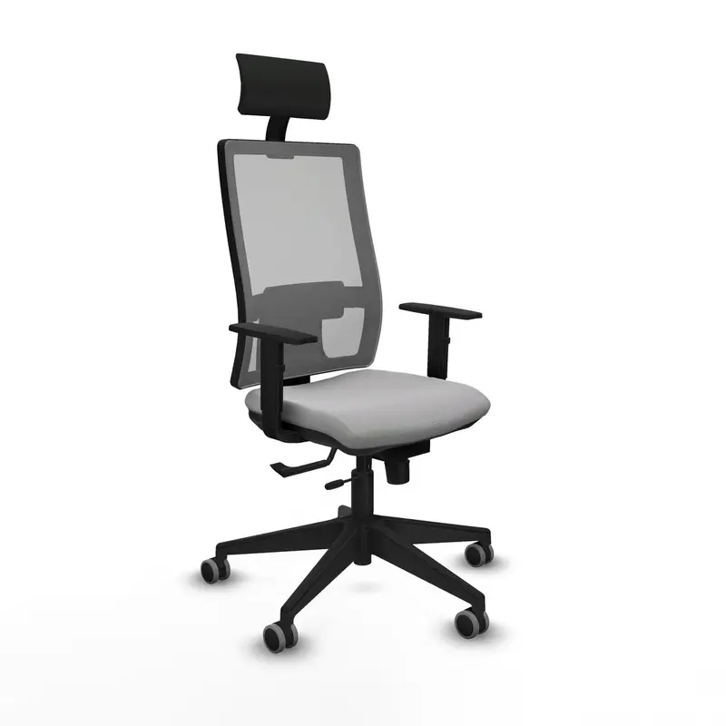 Office Chair With Headrest Piqueras Y Crespo 1D066g1 Light Grey 1