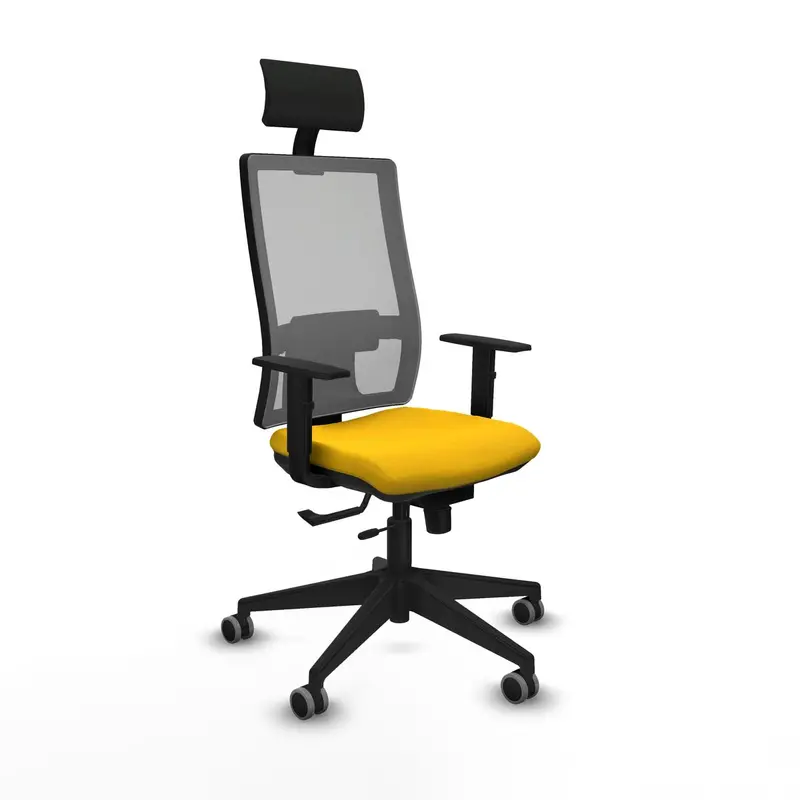 Office Chair With Headrest Piqueras Y Crespo 1D066g1 Yellow 1