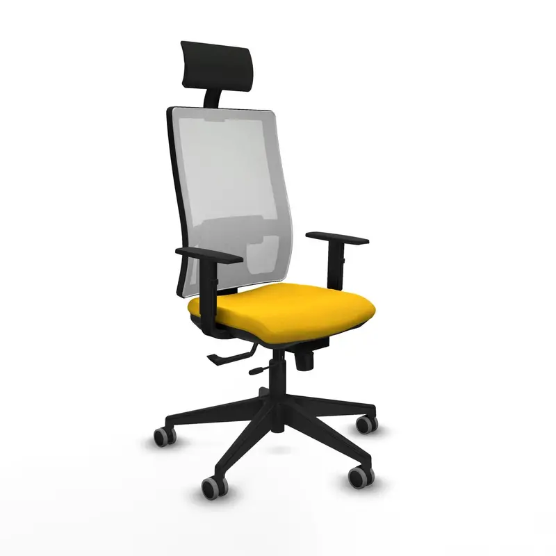 Office Chair With Headrest Piqueras Y Crespo 1D066g1 Yellow 1