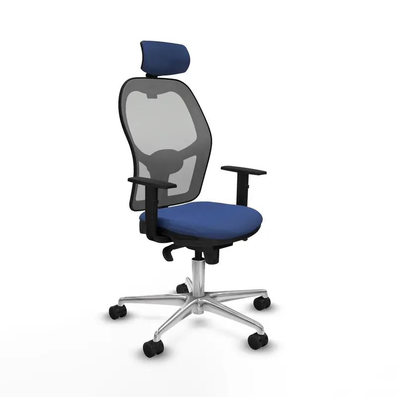 Office Chair With Headrest Piqueras Y Crespo 1D086n2 Navy Blue 1