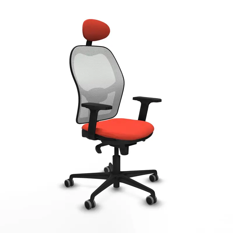 Office Chair With Headrest Piqueras Y Crespo 2D036g1 Dark Orange 1