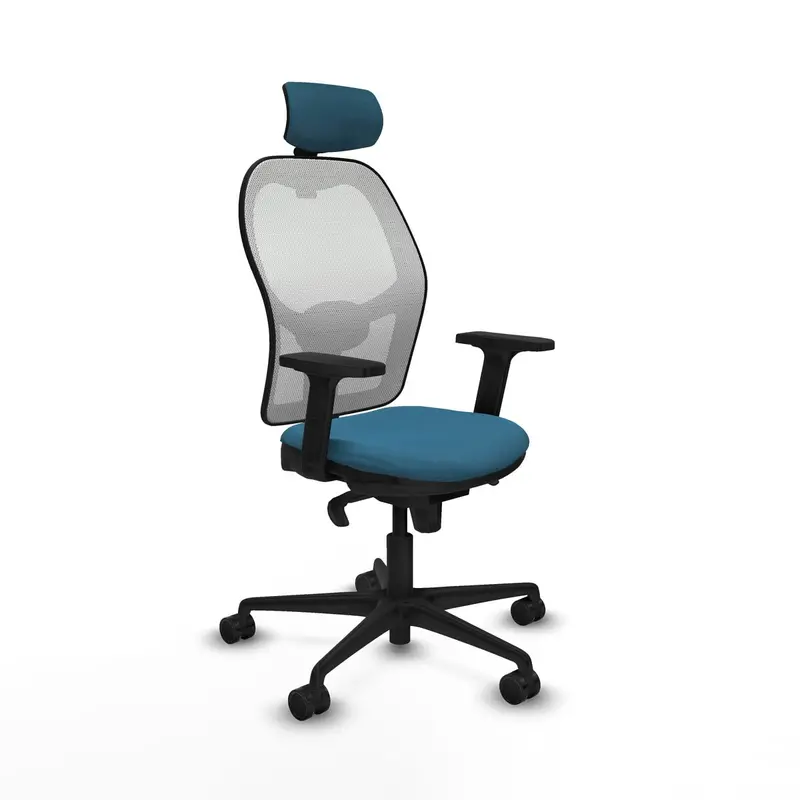 Office Chair With Headrest Piqueras Y Crespo 2D036n2 White Petroleum Green 1