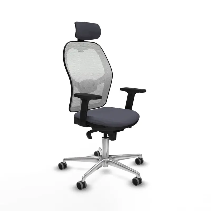 Office Chair With Headrest Piqueras Y Crespo 2D086g2 Dark Grey 1