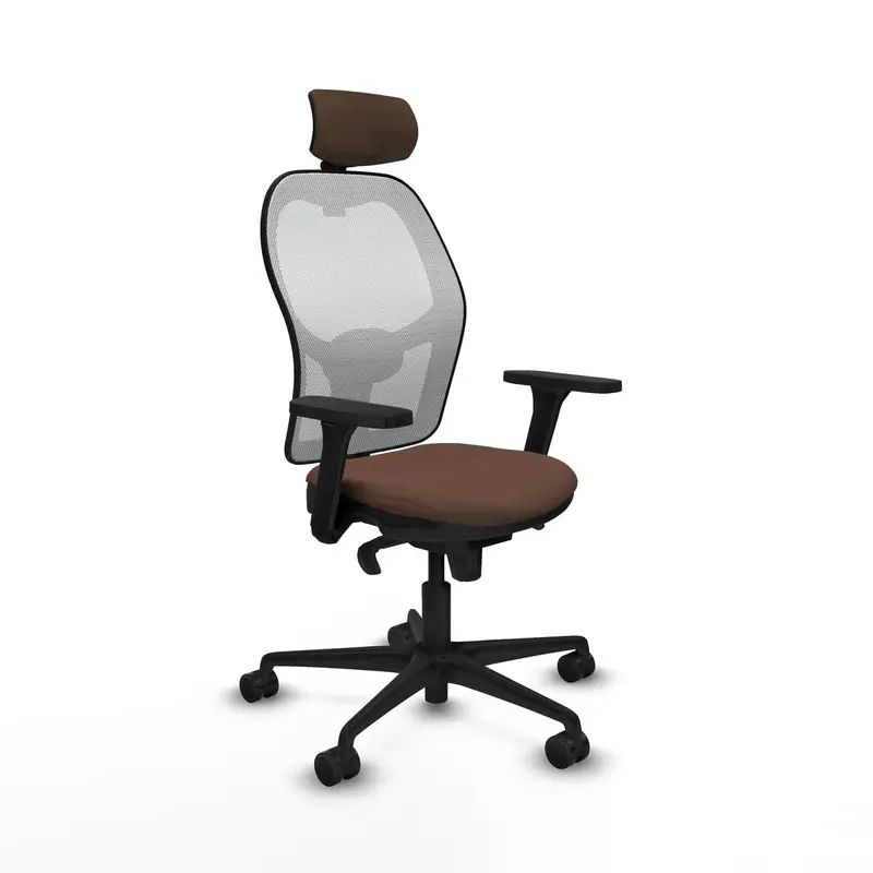 Office Chair With Headrest Piqueras Y Crespo 3D036n2 White Dark Brown 1