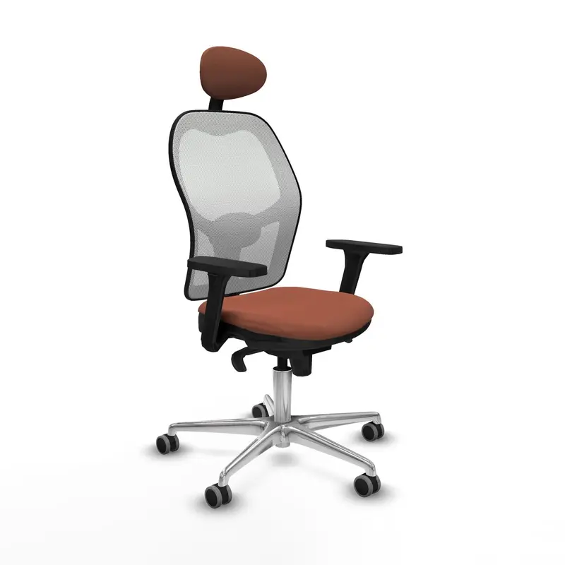 Office Chair With Headrest Piqueras Y Crespo 3D086g1 White Brown 1