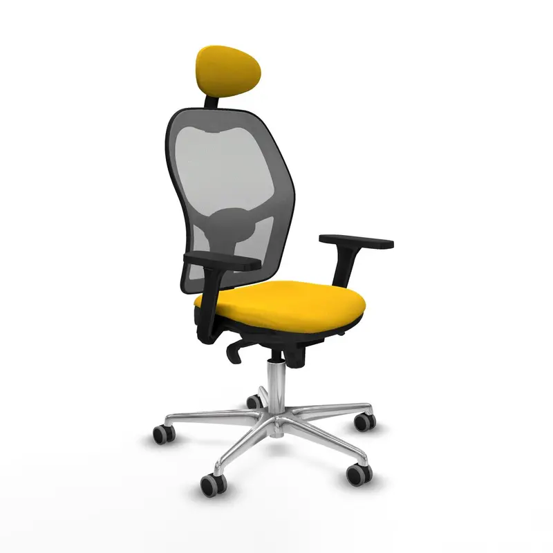 Office Chair With Headrest Piqueras Y Crespo 3D086g1 Yellow 1