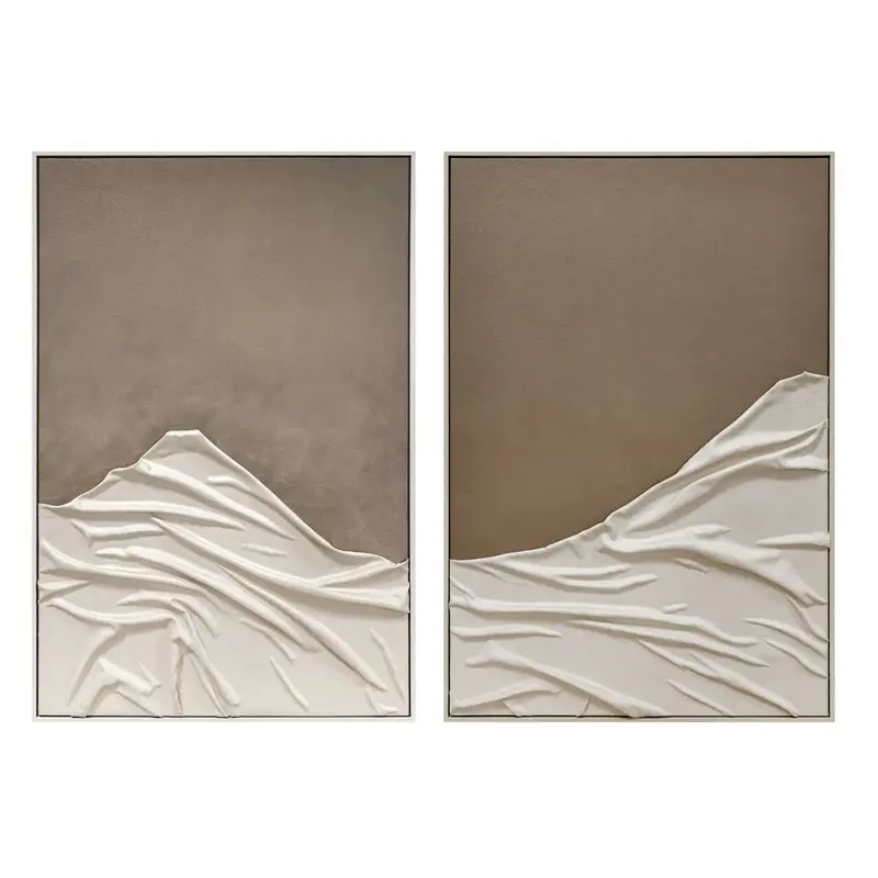 Painting 3D Home Esprit Polystyrene 83 X 4 X 123 Cm 1