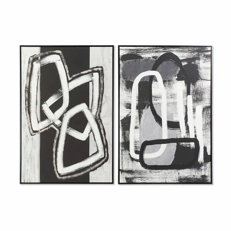 Painting Dkd Home Decor Abstract Modern (83 X 4,5 X 122,5 Cm) (2 Units) 1