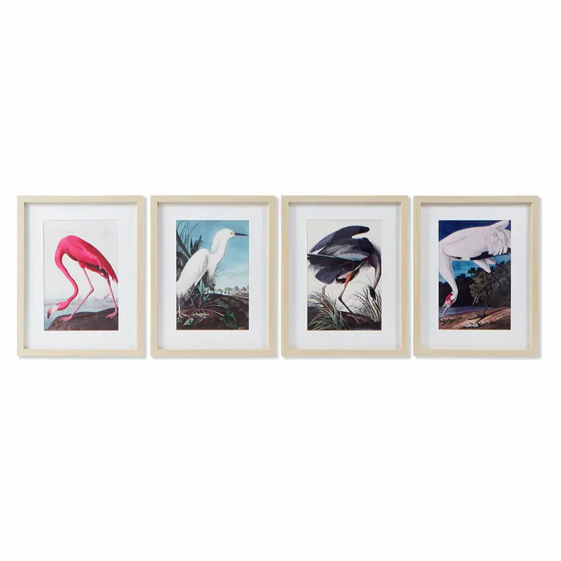 Painting Dkd Home Decor Bird Oriental (35 X 2 X 45 Cm) (4 Units) 1
