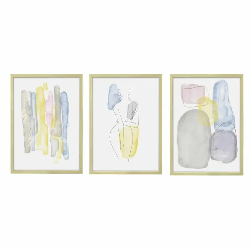 Painting Dkd Home Decor Crystal Polystyrene 53 X 3 X 73 Cm (3 Pieces) 1