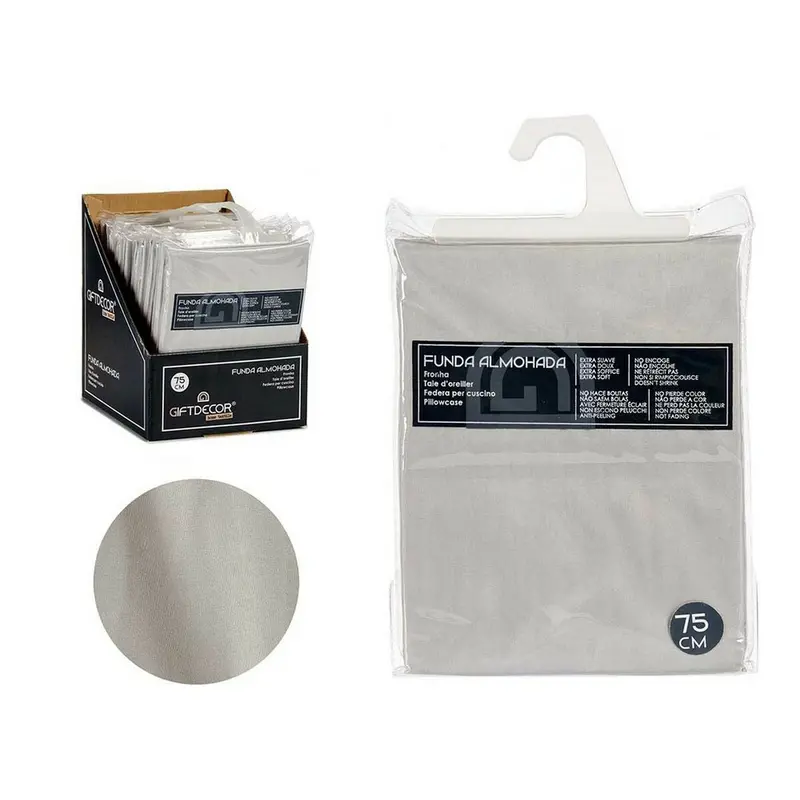 Pillowcase Gift Decor Grey 45 X 0,3 X 90 Cm 15,5 X 21 X 1,5 Cm 16 X 21 X 0,2 Cm 1