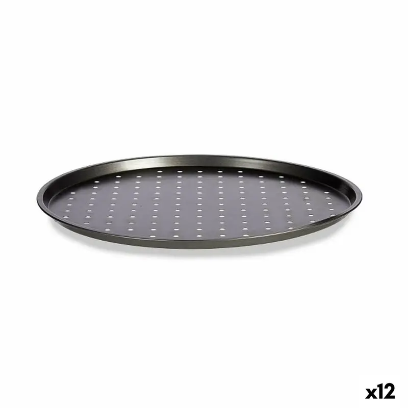 Pizza Mould Kinvara Grey Carbon Steel 33 X 1 X 33 Cm (12 Units) 1