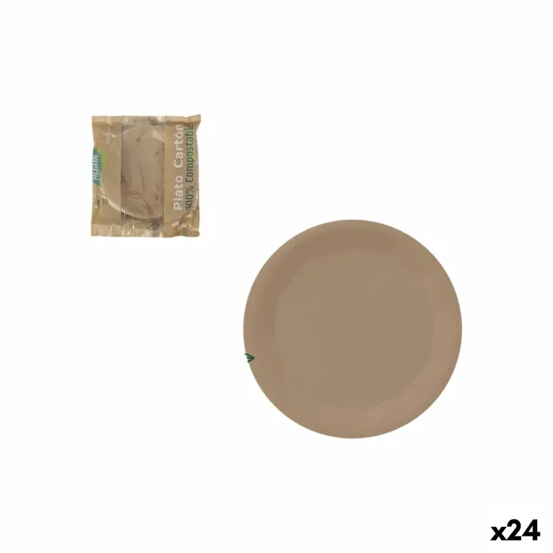 Plate Set Algon 17 Cm 10 Pieces (24 Units) 1