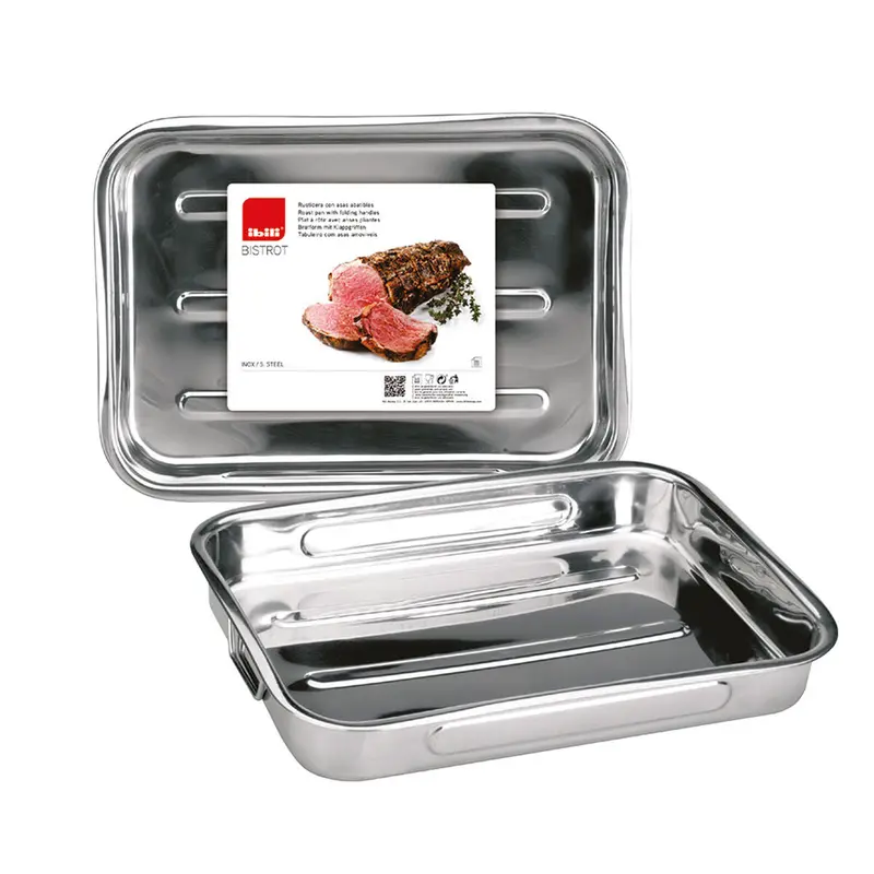 Roasting Tin Ibili Stainless Steel 7,4 L Silver 1