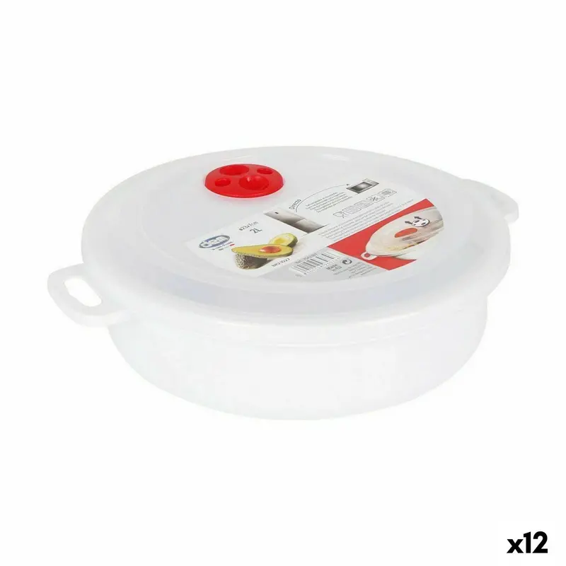 Round Lunch Box With Lid Dem 2 L (12 Units) 1